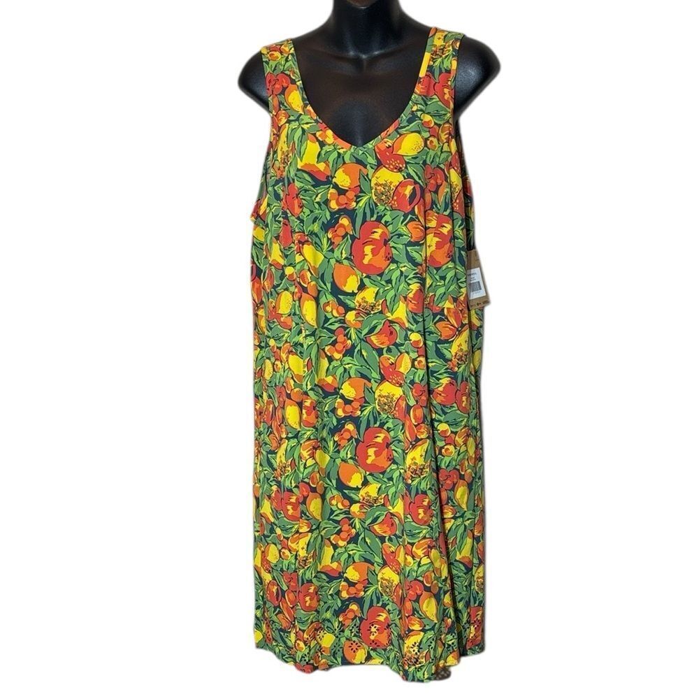Toad & co women’s xl crusher dress midnight fruit print new tropic vacation‎